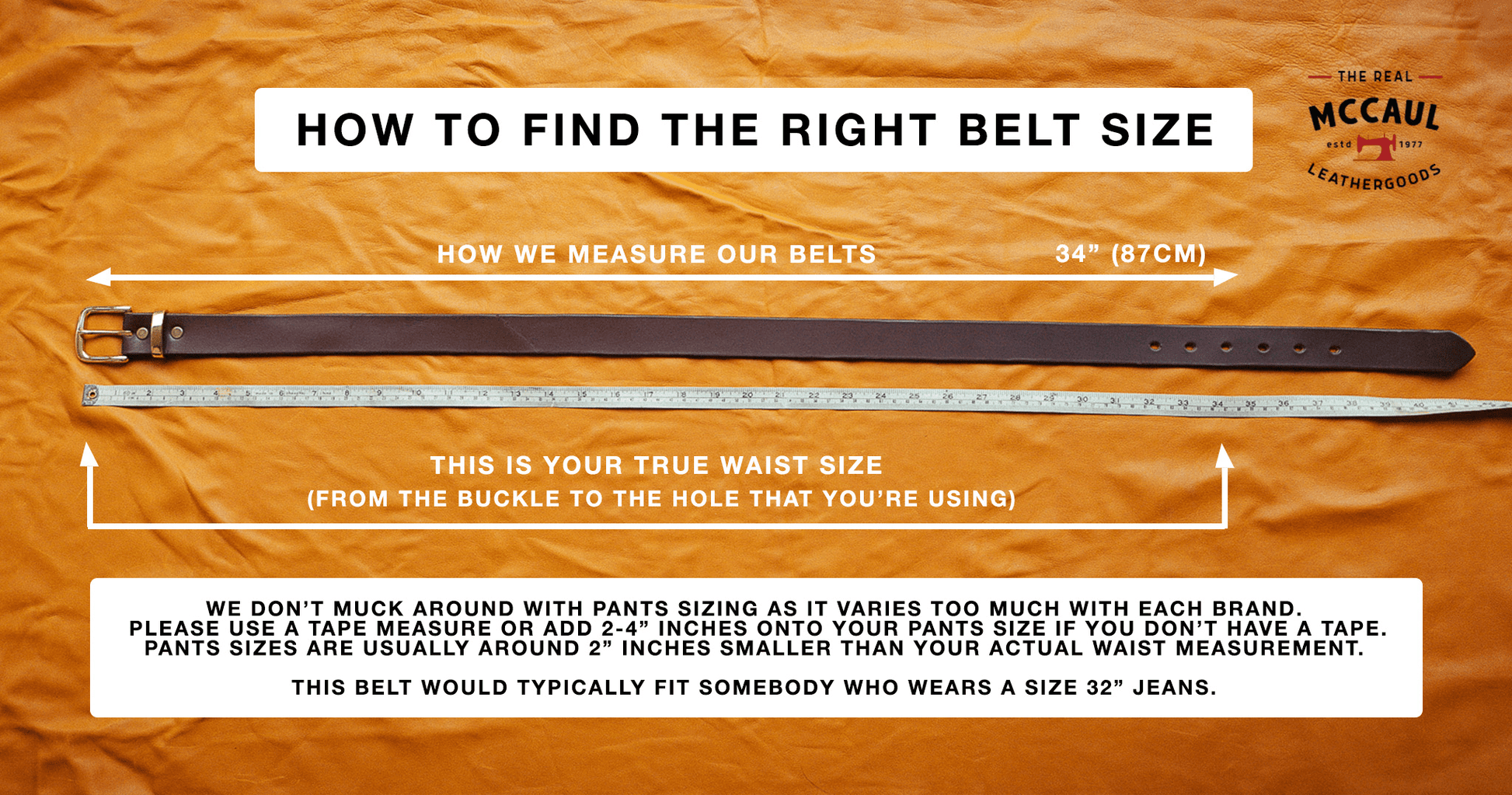 The Real McCaul Leathergoods Belts Deluxe Rancher Belt 32mm - Dark Brown Australian Made Australian Owned Australian Made Solid Leather Full Grain Rancher Belt- Black