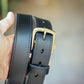 The Real McCaul Leathergoods Belts Maxwell Belt 35mm - Black Australian Made Australian Owned Australian Made Solid Leather Full Grain Rancher Belt- Black