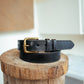 The Real McCaul Leathergoods Belts Savvy Narrow Dress Belt 32mm - Black Australian Made Australian Owned Australian Made Solid Leather Full Grain Dress Belt- Black