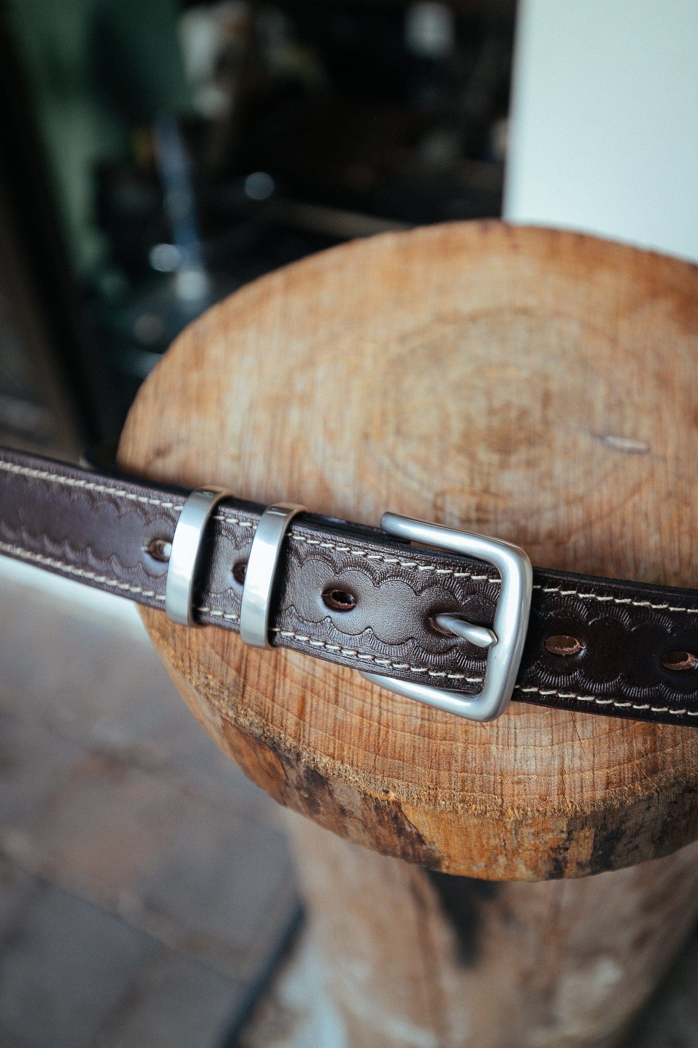 The Real McCaul Leathergoods Belts Silver / 28" (71cm) Deluxe Rancher Belt 32mm - Dark Brown Australian Made Australian Owned Australian Made Solid Leather Full Grain Rancher Belt- Black
