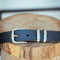 The Real McCaul Leathergoods Belts Standard 32mm Belt- Double Keeper - Black Australian Made Australian Owned Solid Leather Men's Belt - Handmade in Australia - Brass Buckle