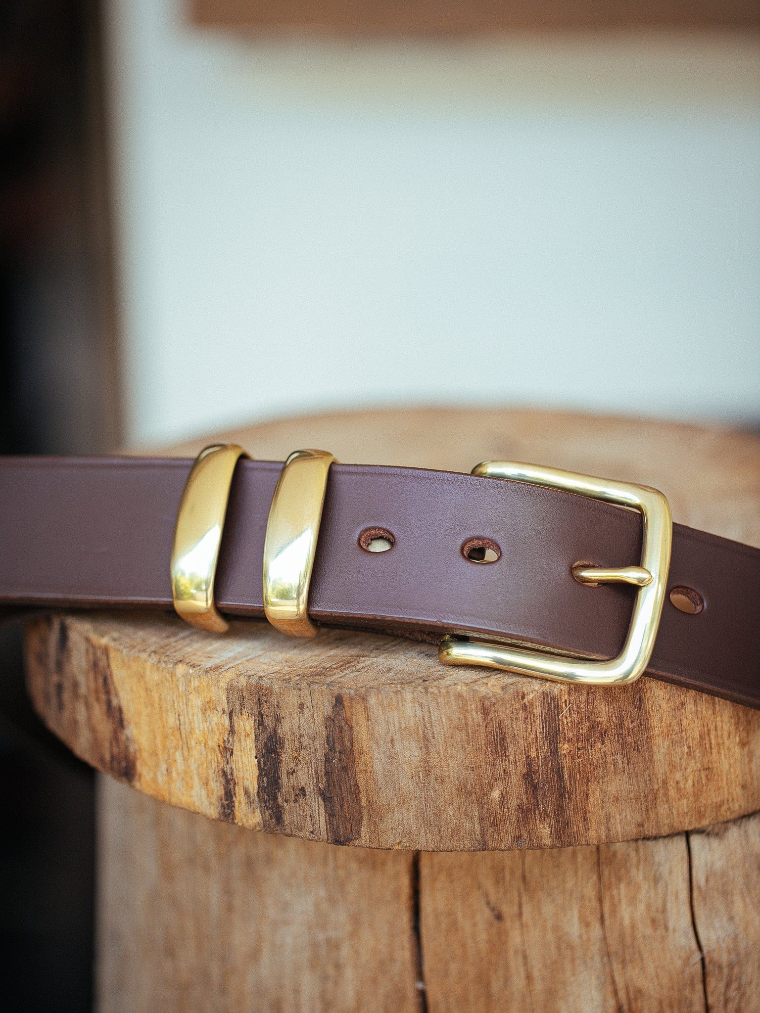 The Real McCaul Leathergoods Belts Standard 38mm Belt - Double Keeper - Cognac Australian Made Australian Owned Genuine Cowhide Leather Belt - Handmade in Australia