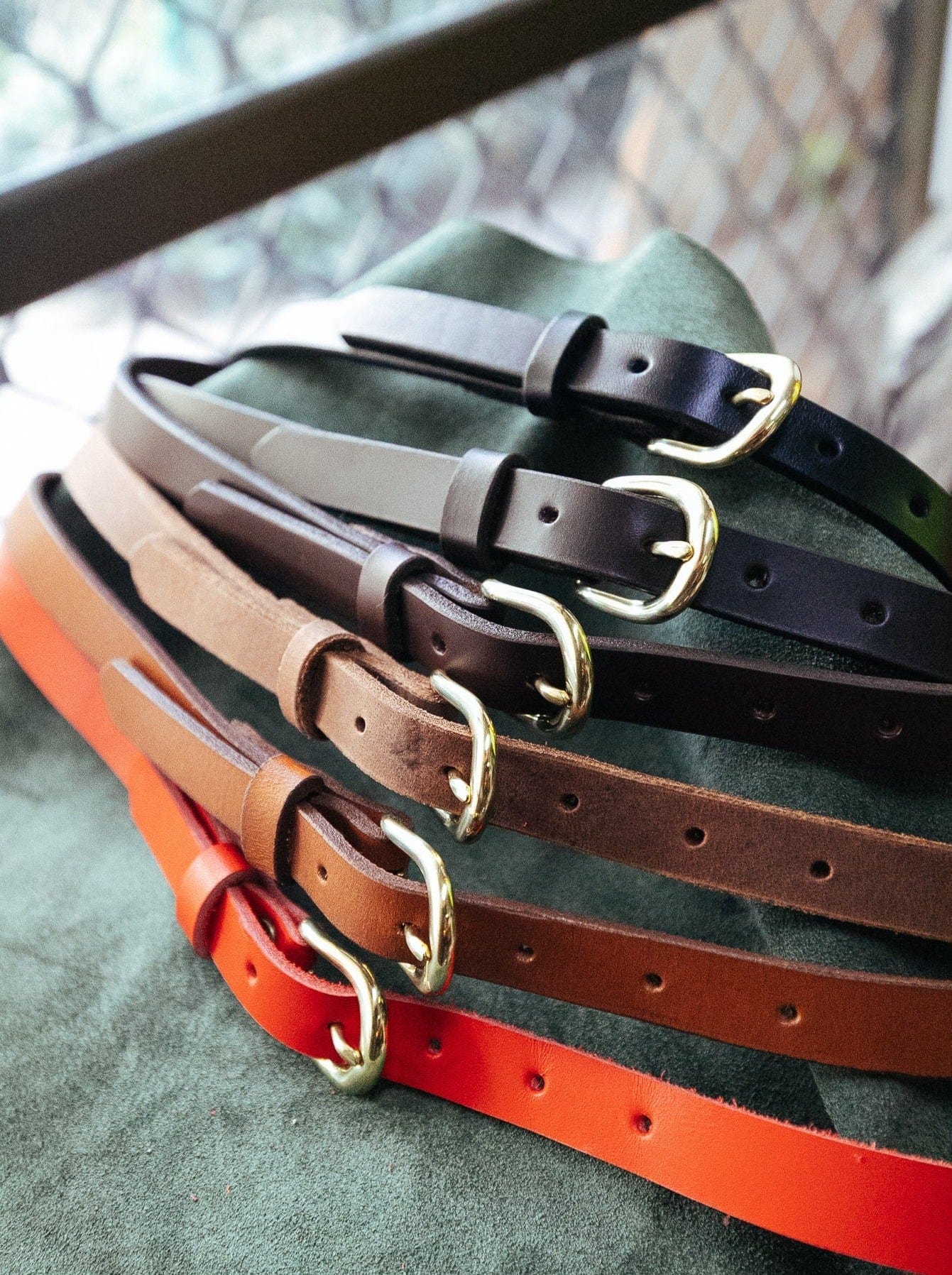 The Real McCaul Leathergoods Classic Narrow 20mm Belt - Tan Australian Made Australian Owned Leather Narrow Belt Made In Australia - 20mm  - Tan