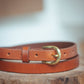 The Real McCaul Leathergoods Classic Narrow 20mm Belt - Tan Australian Made Australian Owned Leather Narrow Belt Made In Australia - 20mm  - Tan