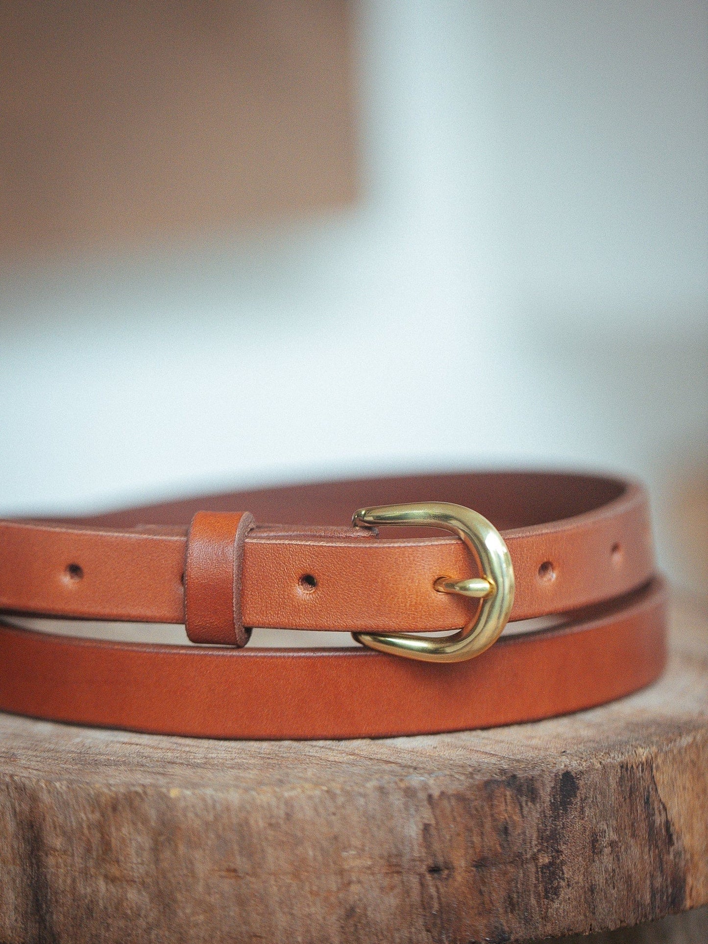 The Real McCaul Leathergoods Classic Narrow 20mm Belt - Tan Australian Made Australian Owned Leather Narrow Belt Made In Australia - 20mm  - Tan