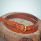 The Real McCaul Leathergoods Classic Narrow 20mm Belt - Tan Australian Made Australian Owned Leather Narrow Belt Made In Australia - 20mm  - Tan