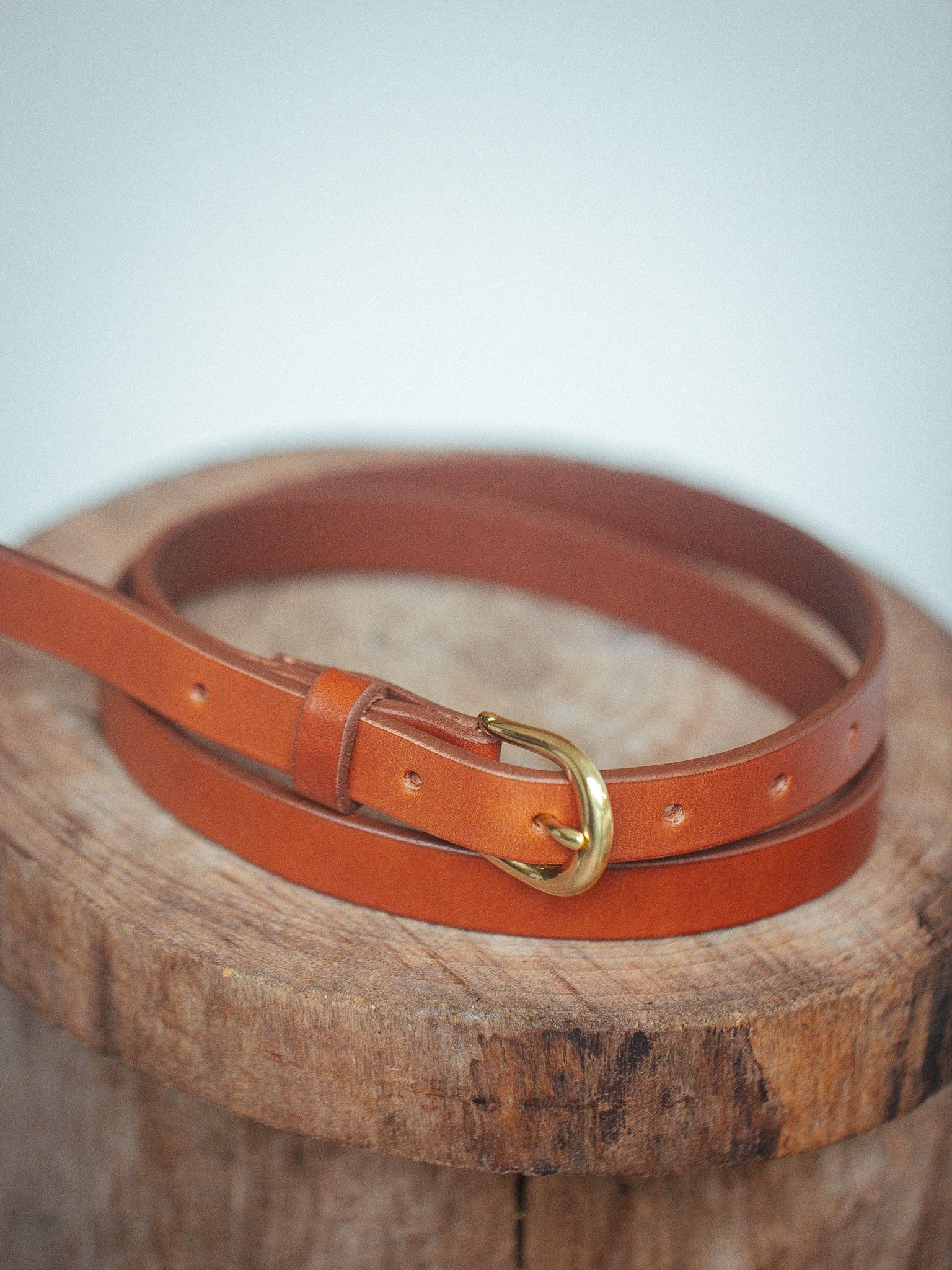The Real McCaul Leathergoods Classic Narrow 20mm Belt - Tan Australian Made Australian Owned Leather Narrow Belt Made In Australia - 20mm  - Tan
