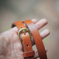 The Real McCaul Leathergoods Classic Narrow 20mm Belt - Tan Australian Made Australian Owned Leather Narrow Belt Made In Australia - 20mm  - Tan