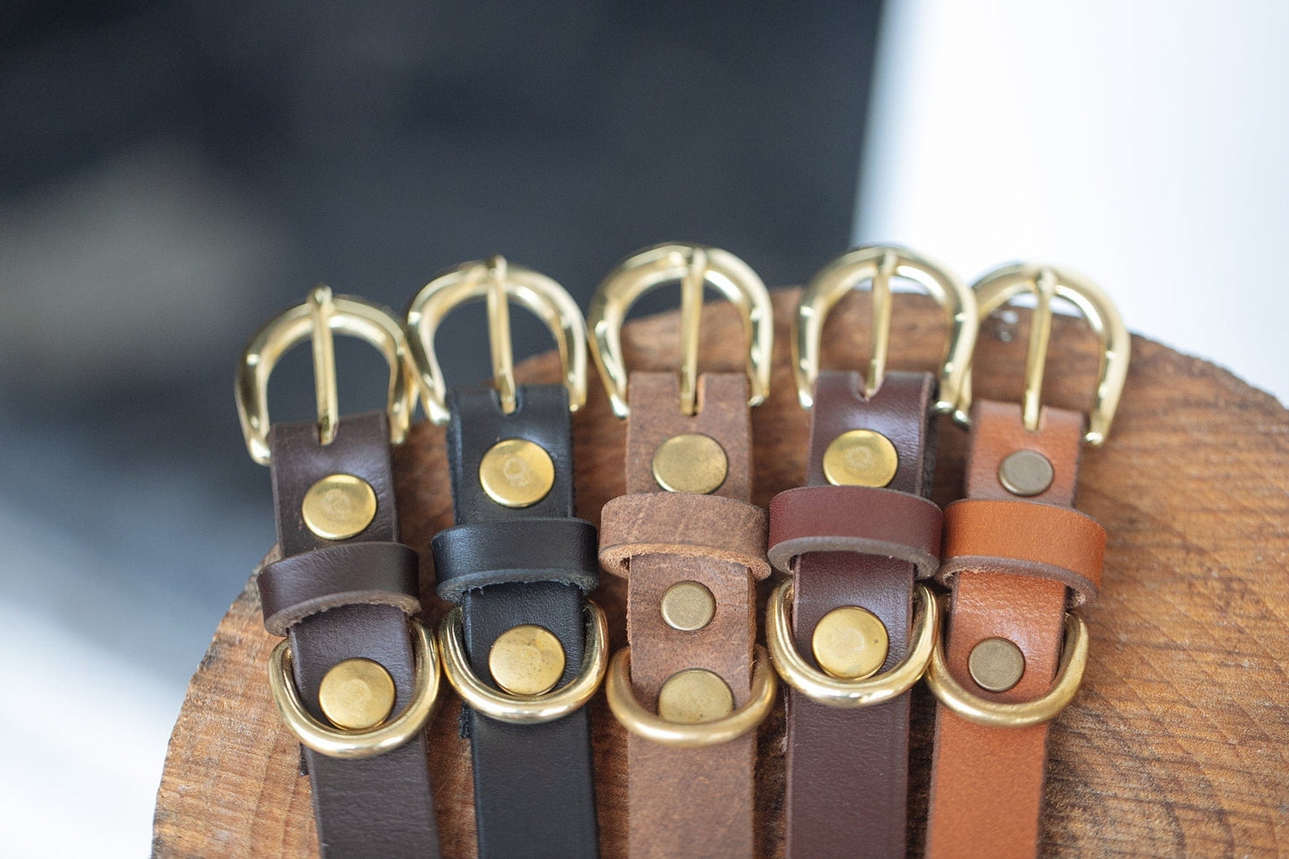 The Real McCaul Leathergoods Pet Collars & Harnesses Classic Dog Collar - 20mm - Dark Brown Australian Made Australian Owned Leather Dog Collar with Brass Fittings- Australian Made