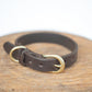 The Real McCaul Leathergoods Pet Collars & Harnesses Classic Dog Collar - 20mm - Dark Brown Australian Made Australian Owned Leather Dog Collar with Brass Fittings- Australian Made