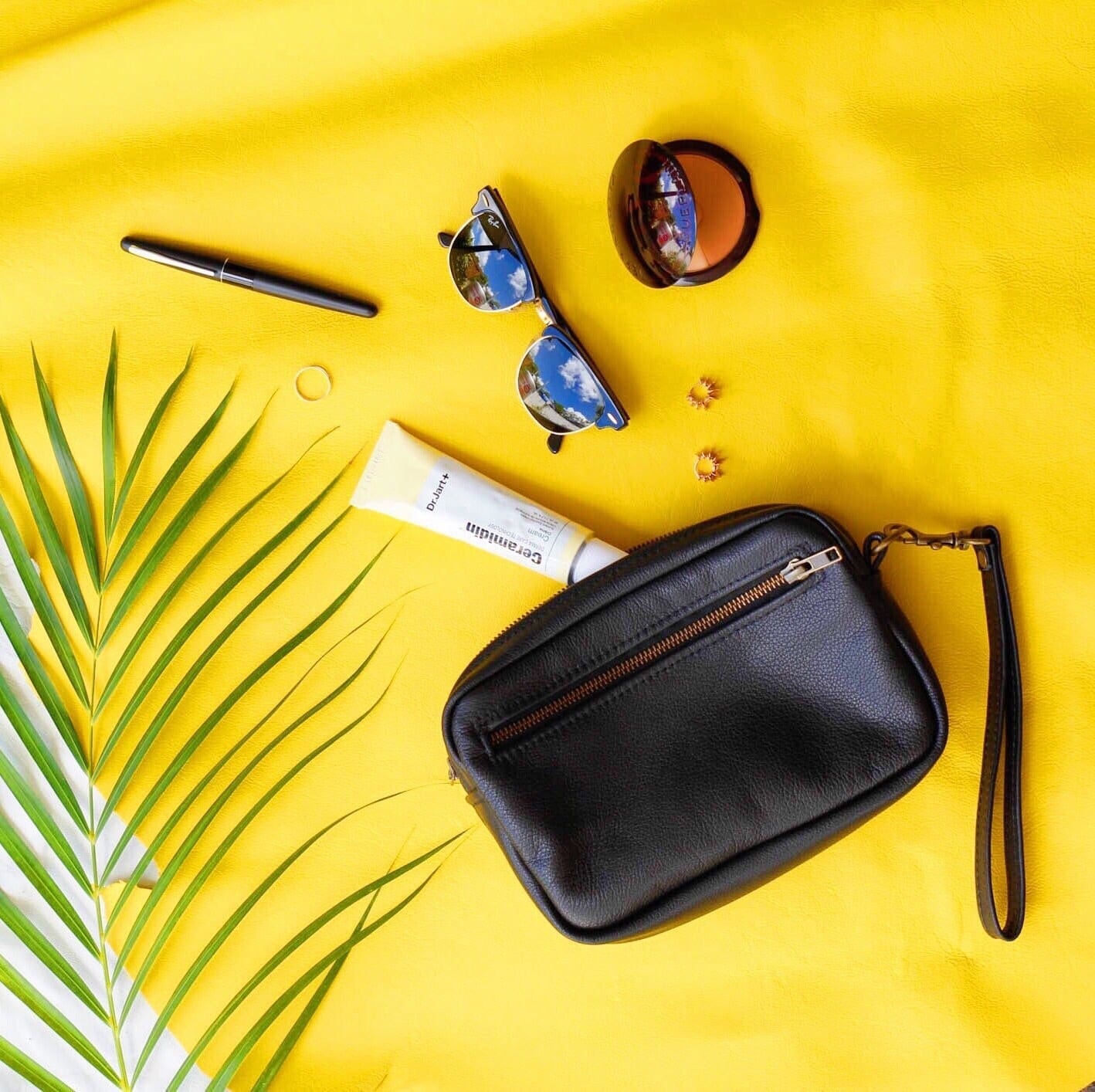 The Real McCaul Leathergoods Utility Wrist Bag - Cowhide Australian Made Australian Owned Leather Utility Bag- Made In Australia