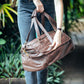 The Real McCaul Travel Bag Small Classic Overnight Travel Bag - Cowhide Australian Made Australian Owned Large Overnight Travel Duffel Bag Leather Made in Australia