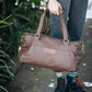 The Real McCaul Travel Bag Small Classic Overnight Travel Bag - Cowhide Australian Made Australian Owned Large Overnight Travel Duffel Bag Leather Made in Australia