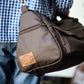 The Real McCaul Travel Bag Small Classic Overnight Travel Bag - Cowhide Australian Made Australian Owned Large Overnight Travel Duffel Bag Leather Made in Australia